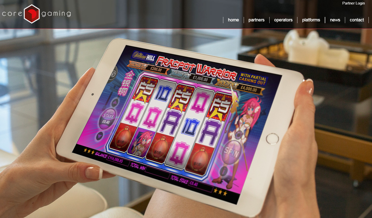 сайт компании Core Gaming